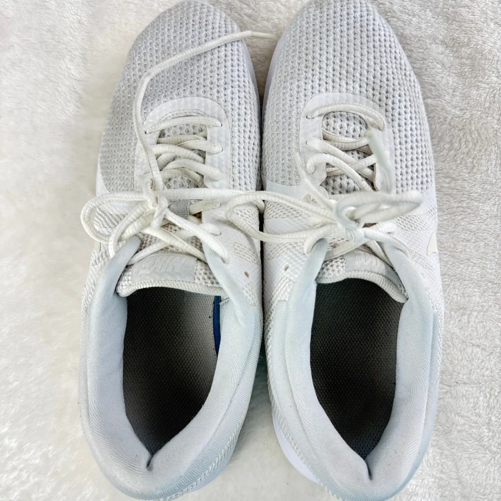 Nike Revolution 4 Mens US 11 Pure Platinum White Gray Mesh‎ Lace Up Running Shoe